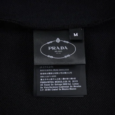 Свитшот Prada Leather Large Logo "Black" фото № 3