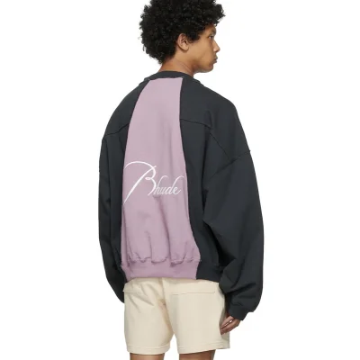 Свитшот Rhude Purple Back "Black" фото № 2