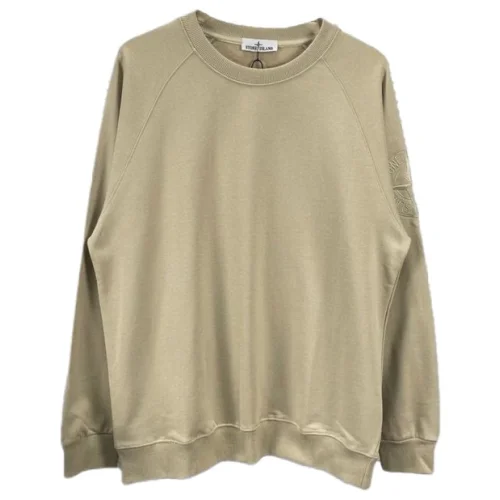 Свитшот Stone Island With Brand Logo On The Sleeve - Monochrome "Beige"