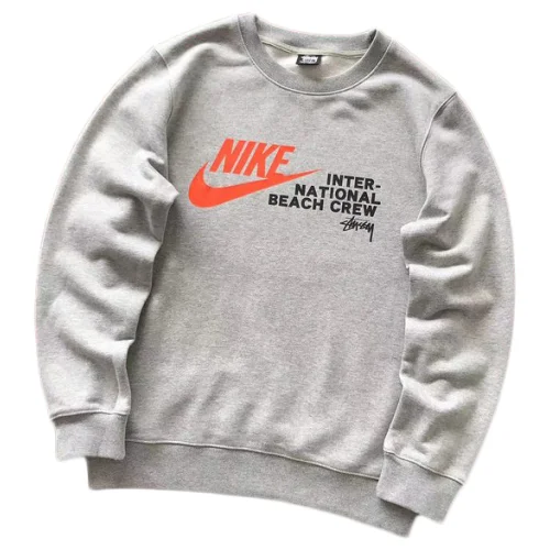 Толстовка Stussy Nike Logo And Inscription "Gray"
