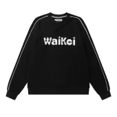 Свитшот Wai Kei With Stripes On Sleeves "Black"