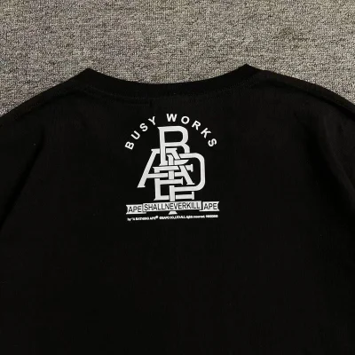 Футболка A Bathing Ape In Lukewarm Water - Text "Black" фото № 3