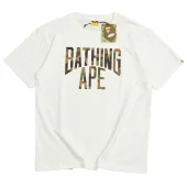 Футболка A Bathing Ape Camouflage Text "White"