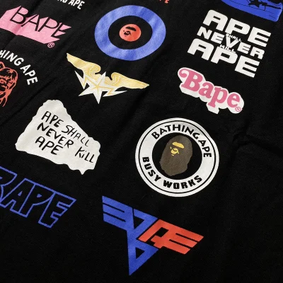Футболка A Bathing Ape Variety Of Logos "Black" фото № 4 Футболка A Bathing Ape Variety Of Logos "Black" фото № 4