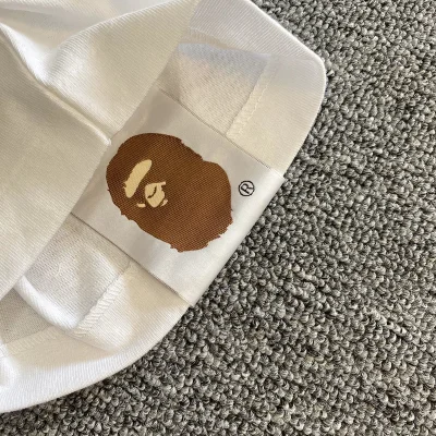 Футболка A Bathing Ape Monkeys Head "White" фото № 3