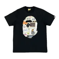 Футболка A Bathing Ape With Stickers "Black"
