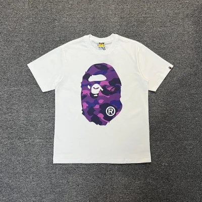 Футболка A Bathing Ape With Print On Both Sides "White/Violet" фото № 2