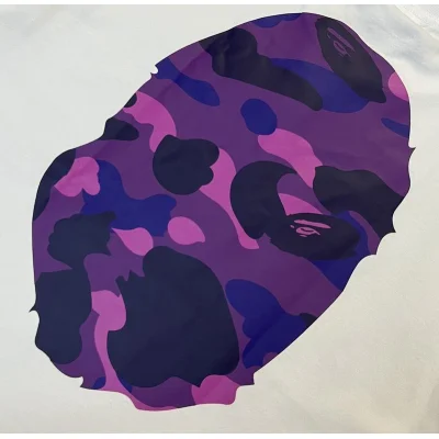 Футболка A Bathing Ape With Print On Both Sides "White/Violet" фото № 3