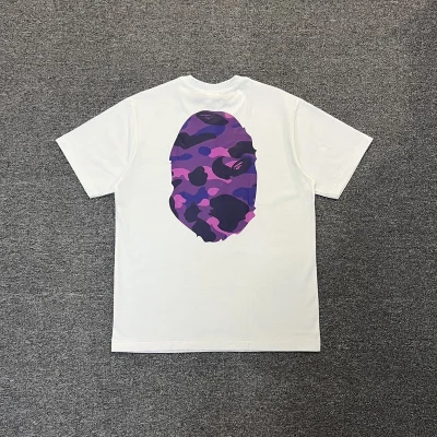 Футболка A Bathing Ape With Print On Both Sides "White/Violet" фото № 5