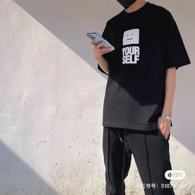 Футболка Acne Studios Square Emoji "Black" фото № 9