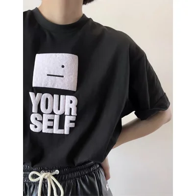 Футболка Acne Studios Square Emoji "Black" фото № 7