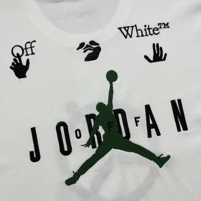 Футболка Air Jordan X Off White With Logos Brands "White" фото № 2