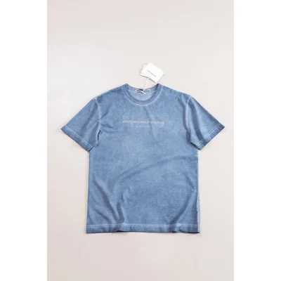 Футболка Alexander Wang Logo Made Of Rhinestones "Blue/Gray" фото № 3 Футболка Alexander Wang Logo Made Of Rhinestones "Blue/Gray" фото № 3