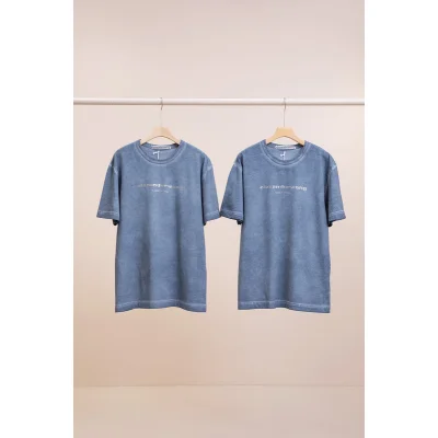 Футболка Alexander Wang Logo Made Of Rhinestones "Blue/Gray" фото № 2 Футболка Alexander Wang Logo Made Of Rhinestones "Blue/Gray" фото № 2