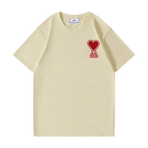 Футболка Amiri With Heart-Shaped Logo "Cream"
