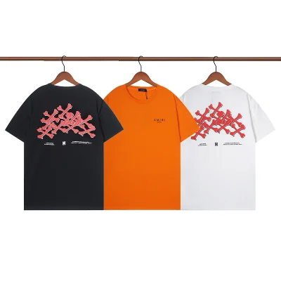 Футболка Amiri Bones "Orange" фото № 2