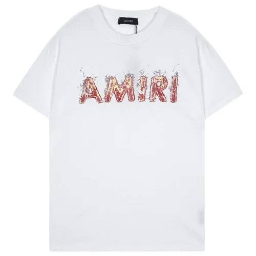 Футболка Amiri Flaming Logo "White"