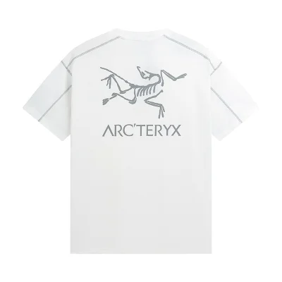 Футболка Arcteryx With Stripes On The Sleeves "White" фото № 2