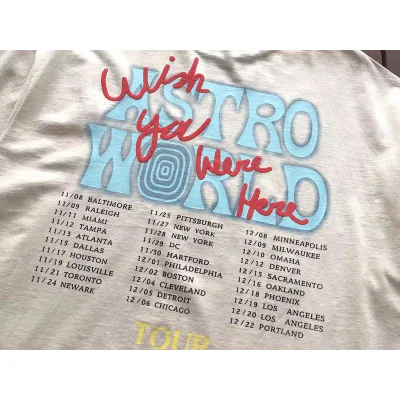 Футболка Astroworld Cities List From Tour "White" фото № 3