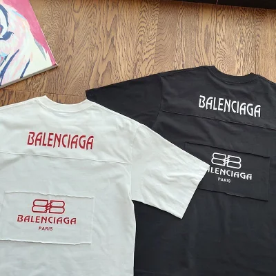 Футболка Balenciaga Logo Patch Unusual "Black" фото № 3