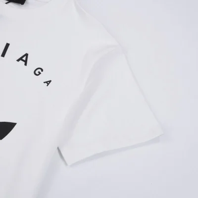 Футболка Balenciaga X Adidas With Text Logo And Emblem "White" фото № 4