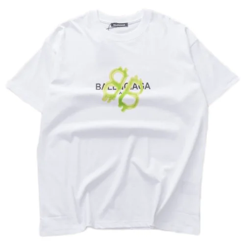 Футболка Balenciaga Front Inscription With Logo Symbols "White"
