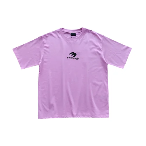 Футболка Balenciaga Interesting Emblem "Pink"