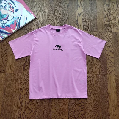 Футболка Balenciaga Interesting Emblem "Pink" фото № 4