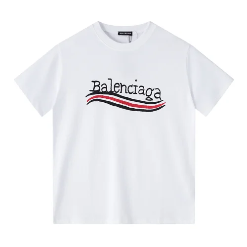 Футболка Balenciaga With Three Waves And Logo "White"