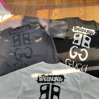 Футболка Balenciaga X Gucci Inscription On The Back "Black" фото № 4 Футболка Balenciaga X Gucci Inscription On The Back "Black" фото № 4