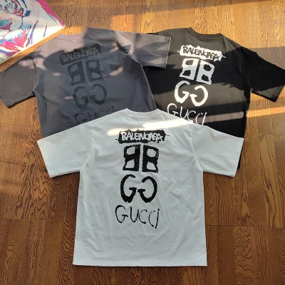 Футболка Balenciaga X Gucci Inscription On The Back "Black" фото № 3 Футболка Balenciaga X Gucci Inscription On The Back "Black" фото № 3