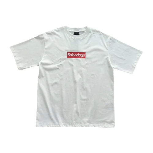 Футболка Balenciaga X Supreme With Holes "White"