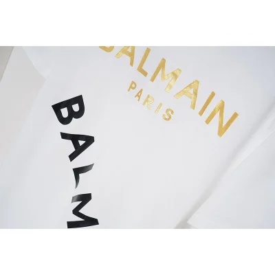 Футболка Balmain Repeating Logo Inscription Along "White" фото № 4