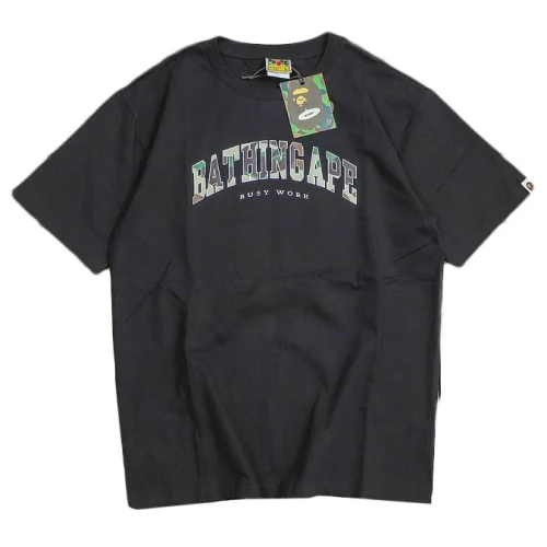 Футболка Bape Letters With Camouflage Background "Black"