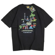 Футболка Bape Large Front Print With Electric Train "Black"