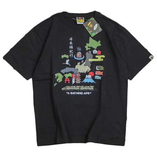 Футболка Bape Large Front Print With Electric Train "Black"