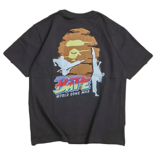 Футболка Bape Big Colorful Back Logo With Karatekas "Black"