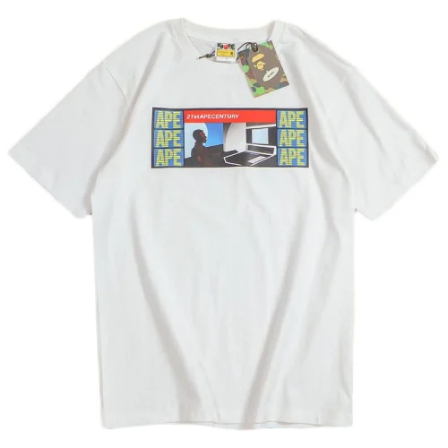 Футболка Bape Man Before Monitor "White"