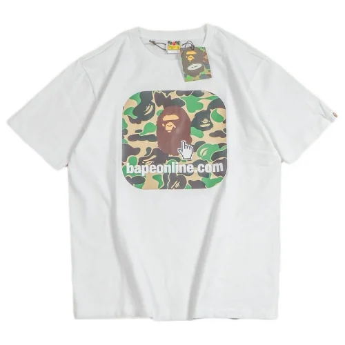 Футболка Bape Logo With Cursor "White"