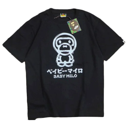 Футболка Bape Little Monkey With Hieroglyphs "Black"