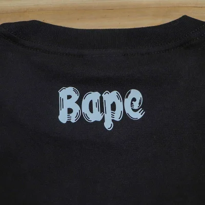 Футболка Bape Little Monkey With Hieroglyphs "Black" фото № 3