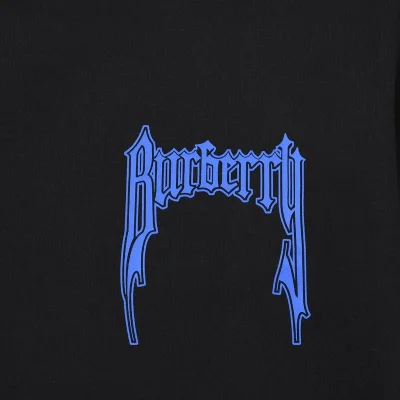 Футболка Burberry With A Blue Logo "Black" фото № 8