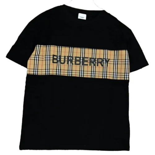 Футболка Burberry With Cage-Style Stripe "Black"