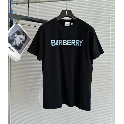 Футболка Burberry Free Logo "Black/Blue" фото № 2