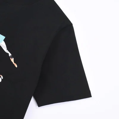 Футболка Burberry With Colored Logo "Black" фото № 7