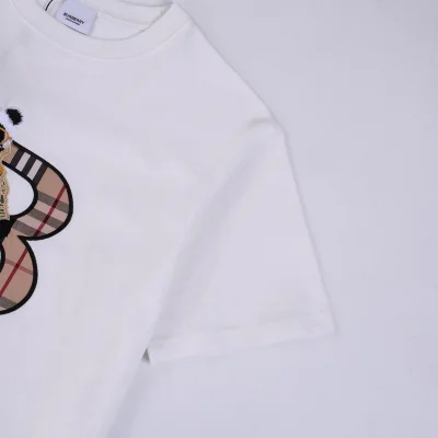 Футболка Burberry Plaid Bear In Glasses "White" фото № 5