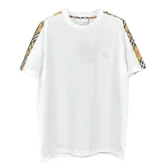 Футболка Burberry Checked Print On The Shoulders "White"