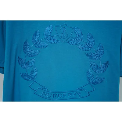 Футболка Burberry Logo With Wreath "Blue" фото № 4