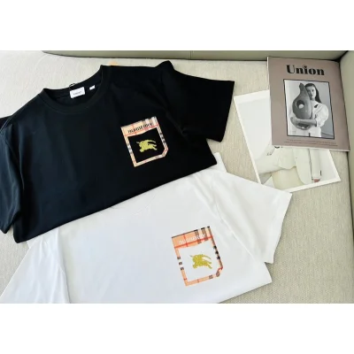 Футболка Burberry With A Shiny Brand Logo "White" фото № 7