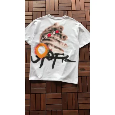 Футболка Cactus Jack Merch Two Colorful Front Circle "White" фото № 6